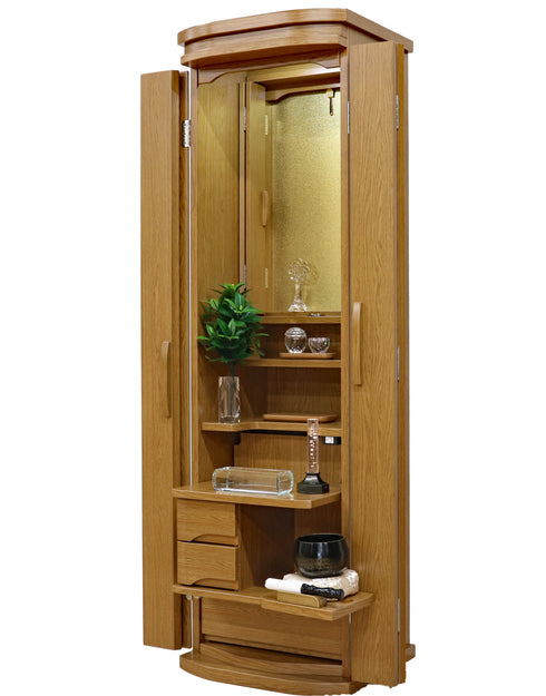 Soka Gakkai Furniture-style Buddhist Altar "Collect" Manually-operated cabinet door Available in 2 colors